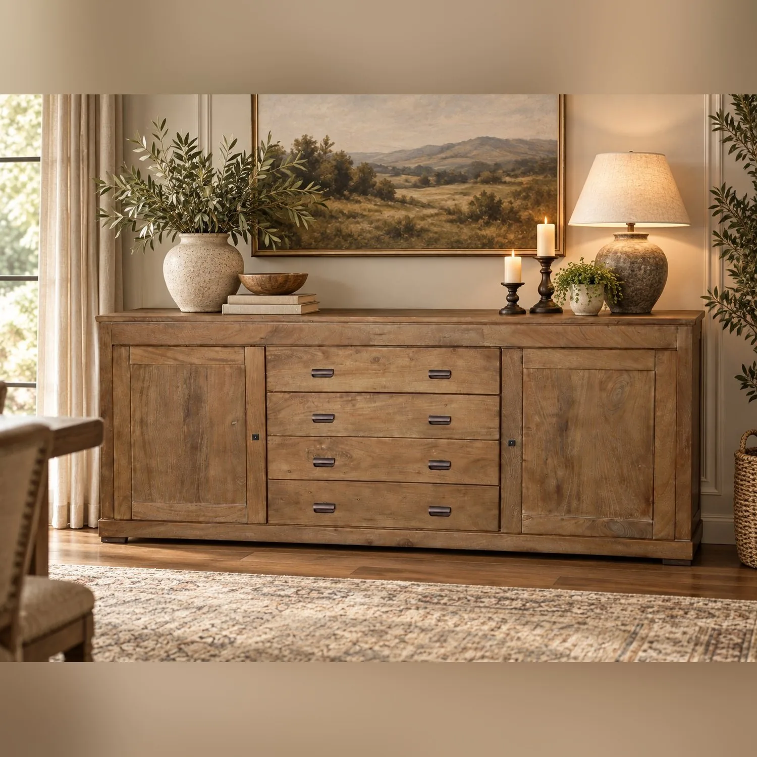 Bala Dresser (4 Drawers + 2 Doors)